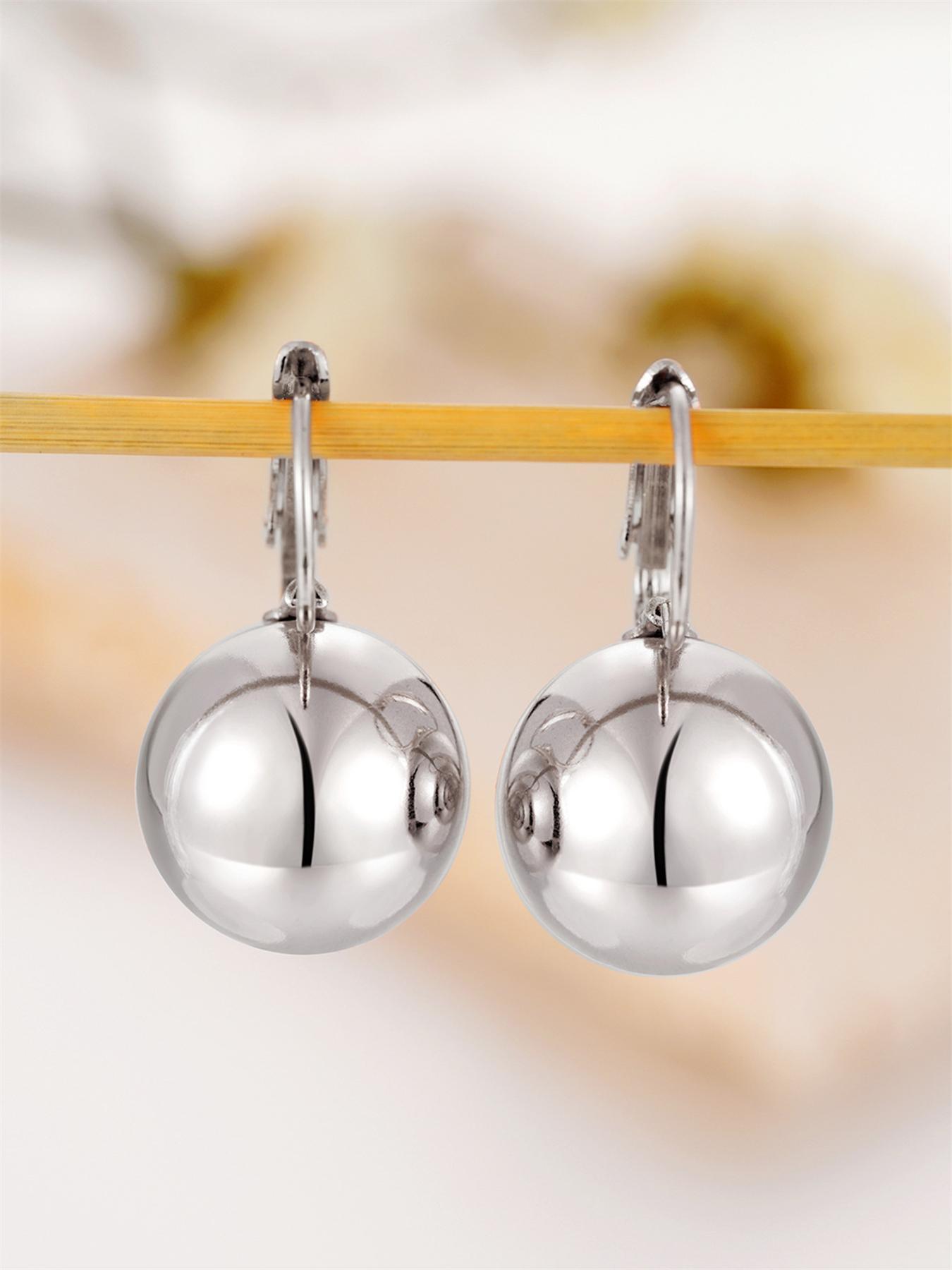 Minimalist Elegant Ball Design Dangle Earrings, High Quality Earrings, Fashionable Dangle Earrings for Women & Girls, Trendy All-match & Exquisite Jewelry for Birthday Gift