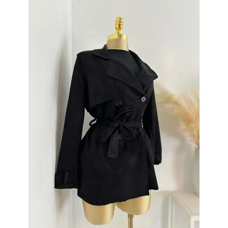 Black Suede Coat