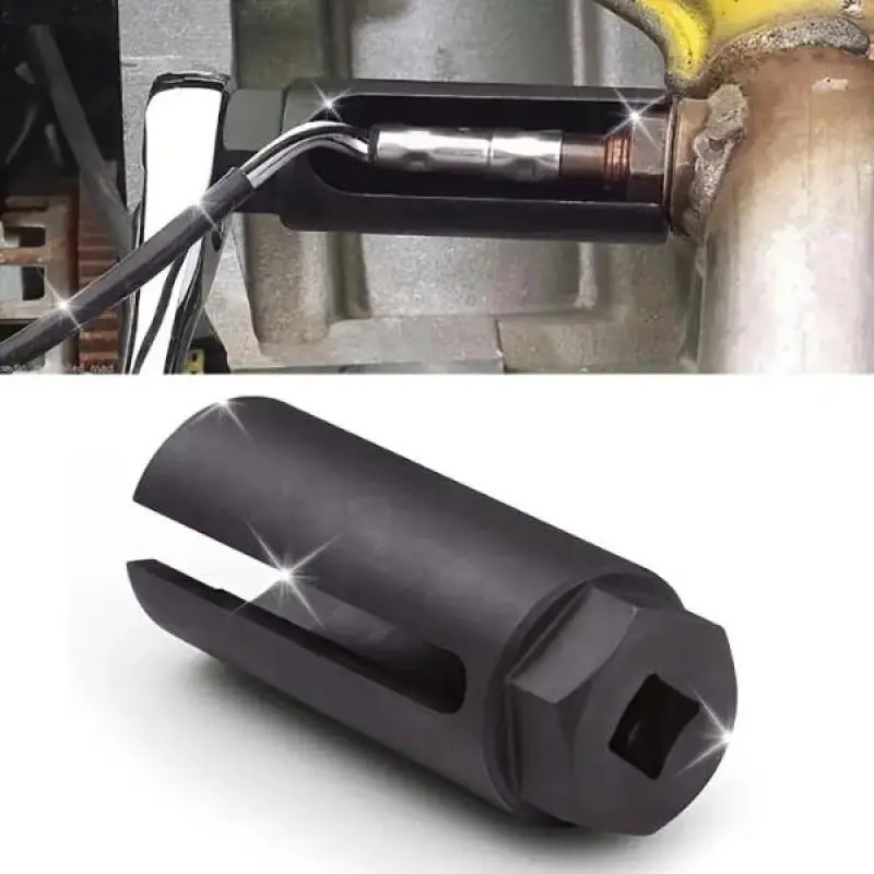 Oxygen Sensor Socket, 3/8" Drive x 7/8"(22mm) O2 Sensor Socket, 6-Point Oxygen Sensor Removal Tool with 5/16" Side Wire Cutout for O2 Removal and Installation