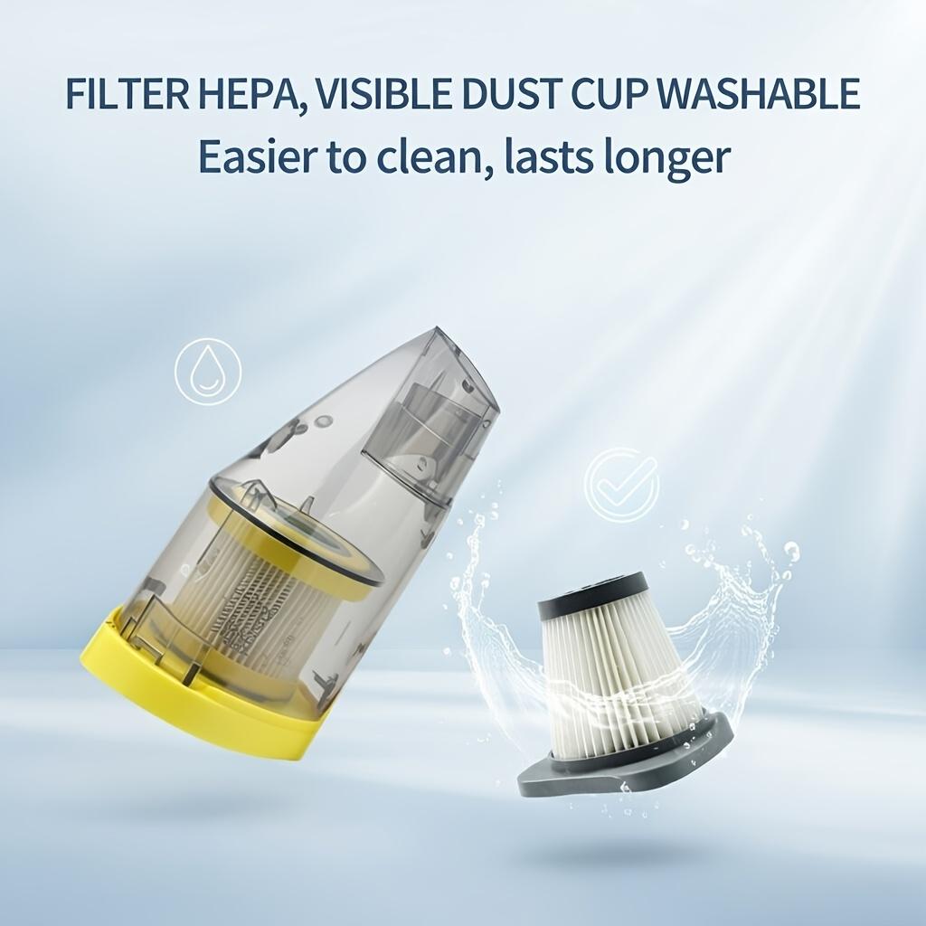 500W Corded Stick Vacuum Cleaner with 10 Accessories, 15KPa Powerful Suction, 2-in-1 Lightweight Handheld Vacuum Cleaner, Equipped with HEPA Filter, Silent Portable Dust Remover, Suitable for Hard Floors, Carpets, Pet Hair, Sofas, and Dormitories, Yellow