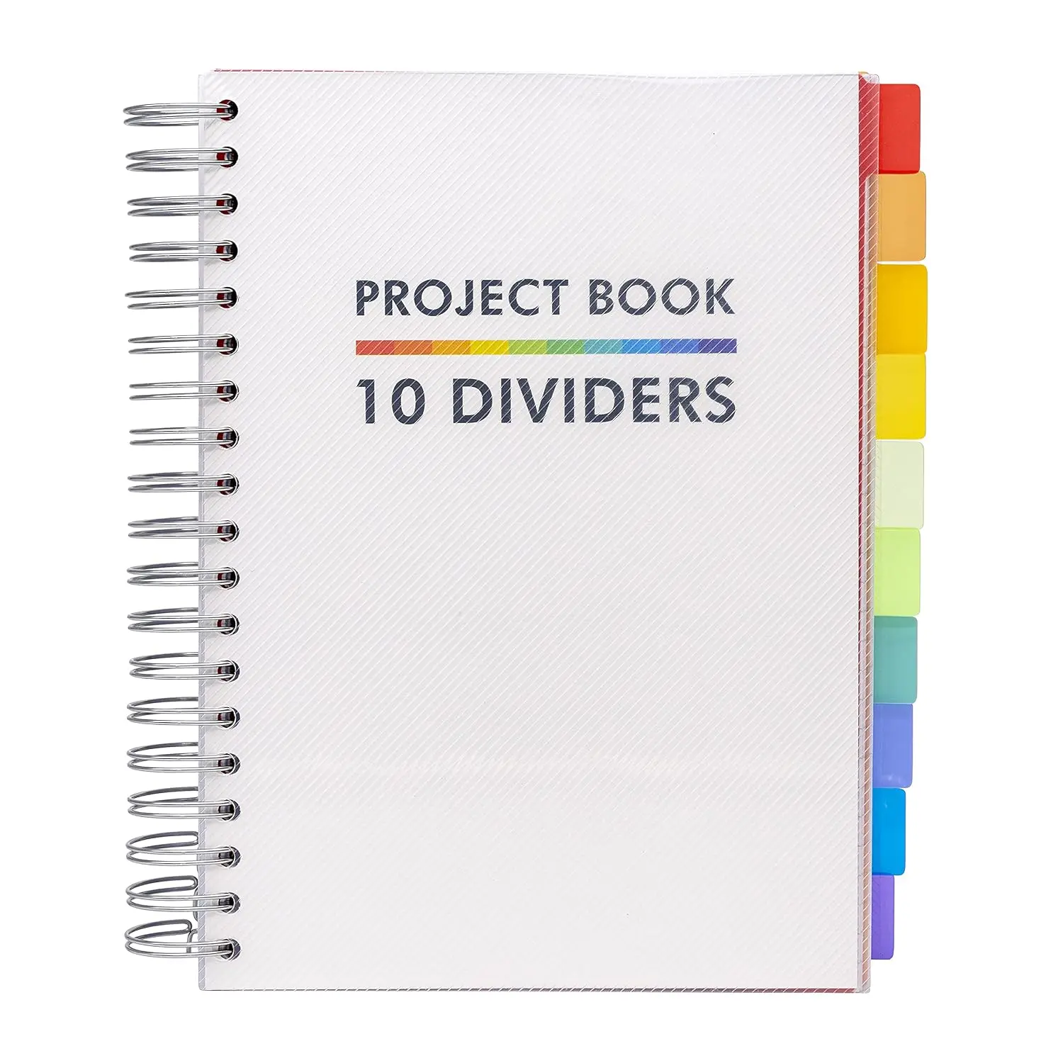 Pukka Pad B5 Subject Notebook with 10 Repositionable Dividers for Organization – 400 Perforated Pages of 80GSM Paper – 200 Sheet Notebook for School, Office, and  – White, 7.48 x 9.84in