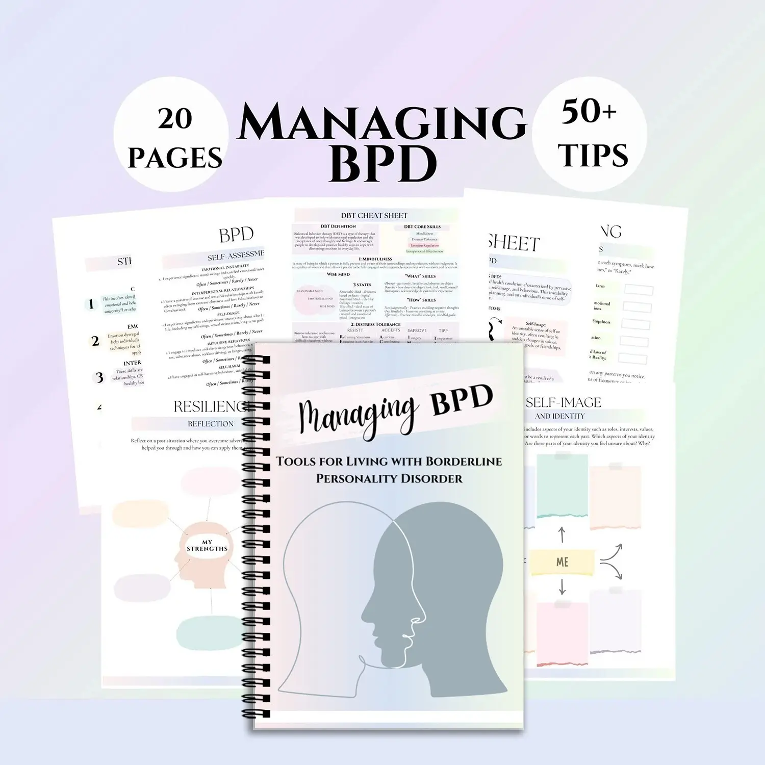 Edge Type Emotional Management Handbook, Minimalist Self-Awareness Journal, Ideal for Psychological Healing, Counseling Clients