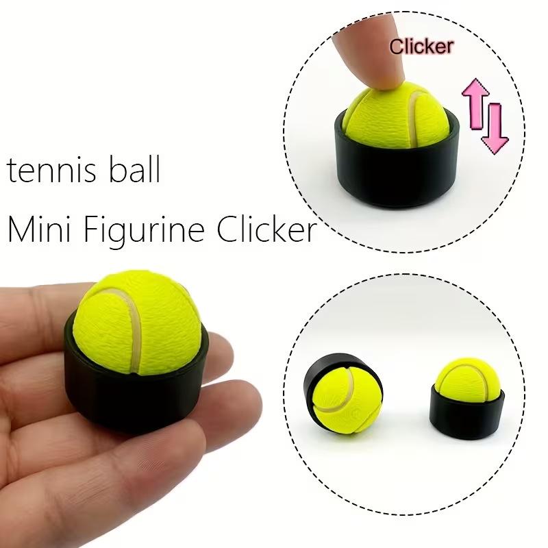 3D Printed Ball Clicker Keychain Basketball Soccer Fidget Toy Bag Charm Stress Relief Pendant