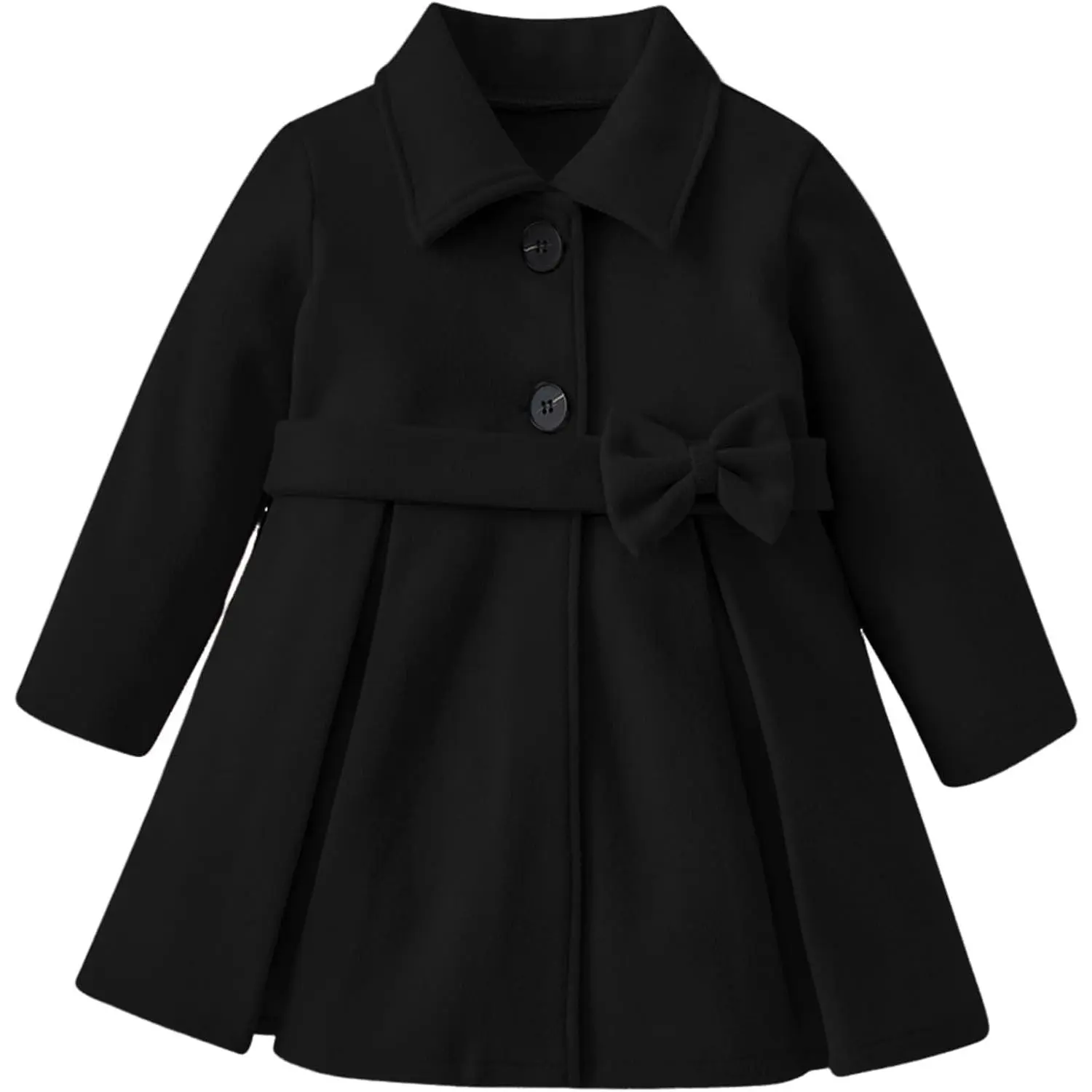 Toddler Girls Dress Coat Wool Peacoat Fall Winter Outfits | Long Sleeve, Button Down, Cotton Blend, Winter Coat, Little Girls, Baby Girl Clothes