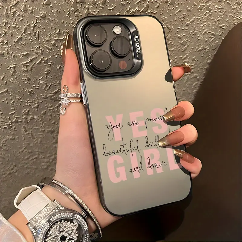 promax,Pink Inspirational Motivational Quotes Aesthetic Trendy Phone Case, Shockproof Protective Cover, Encouragement Inspirational Gifts for Women, Compatible with iPhone 17 Air 16 E 15 Plus 14 13 12 11 Pro Max