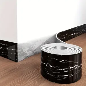 Marble Pattern Self-Adhesive Wallpaper, 5m X 10.01cm, Thick, Easy Peel and Stick, Removable, No Residue, Vinyl Material, TV Background, Door Frame, Furniture Decor