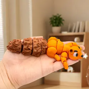 Dynamic Big-Tailed Squirrel! Realistic Big-Tailed Cute Pet 3D Printed Bendable Joint Model Student Party Stress Relief Idle Toy