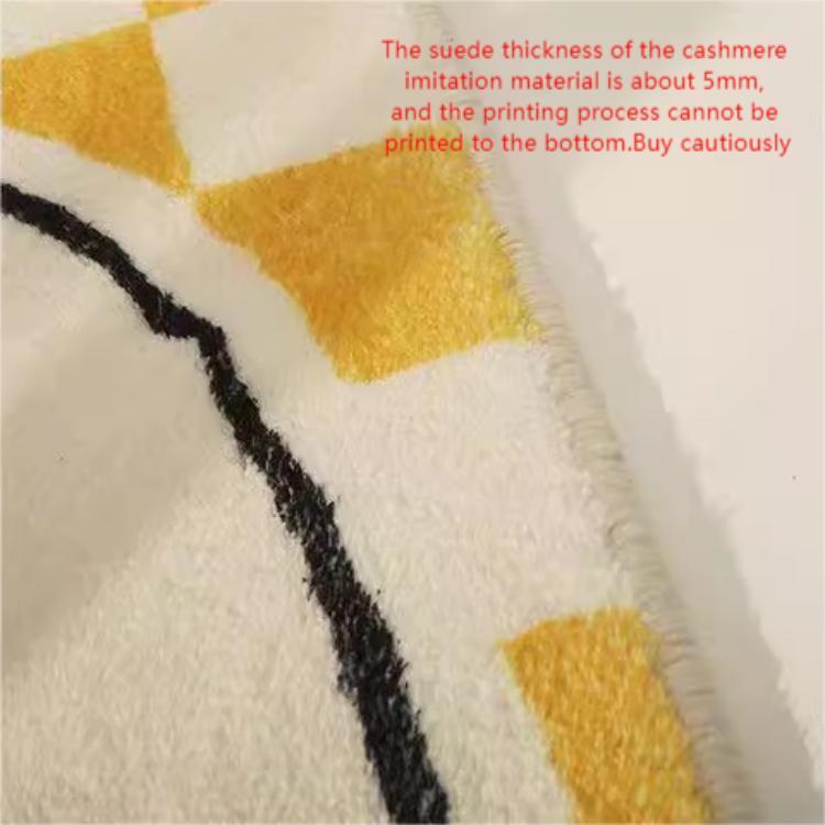 Cool White Car Rug Digital Printing Technology Simple Housewarming Gift Handmade Non-Slip Decorative Carpet