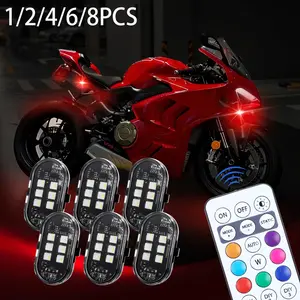 Remote Control LED Aircraft Strobe Lights, USB Rechargeable 8 Colors 10 Modes Anti-Collision Flashing Lamp, Universal for Drones Motorcycle Car Bike Night Flying Warning Lights