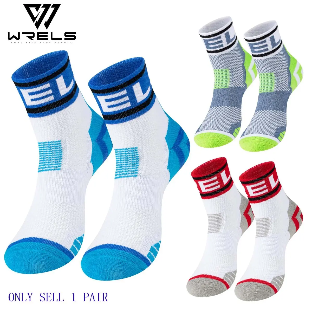 Durable Quick-Dry Breathable Racing Socks, Anti-Slip Ultra-Light Cushioned Running Socks, Professional Marathon Running Socks