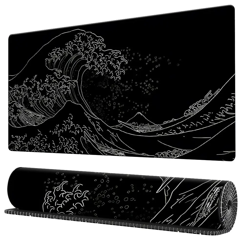 Japanese-style Desk Mat,Large Mouse Pad For Desk, Gaming E-sports Computer Oversized Extended Mouse Pad, Desktop Mouse Pad, Non-Slip Rubber Base Mouse Pad-Ultimate Gaming Enjoyment, Office Desk Accessories, Desktop Accessories