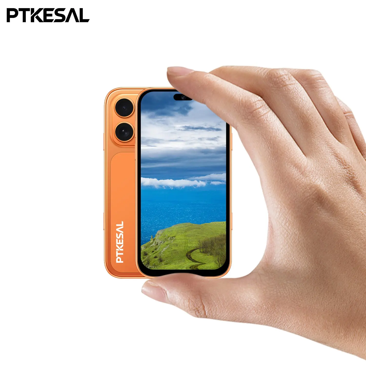 PTKESAL-XS17 Pro Home Edition – a smart, compact phone with a 3.75-inch screen, 2GB RAM + 16GB storage, Android 10.0 operating system, 4-core processor, 2500mAh battery, 2+2MP camera, dual SIM card support, and easy to handle with one hand
