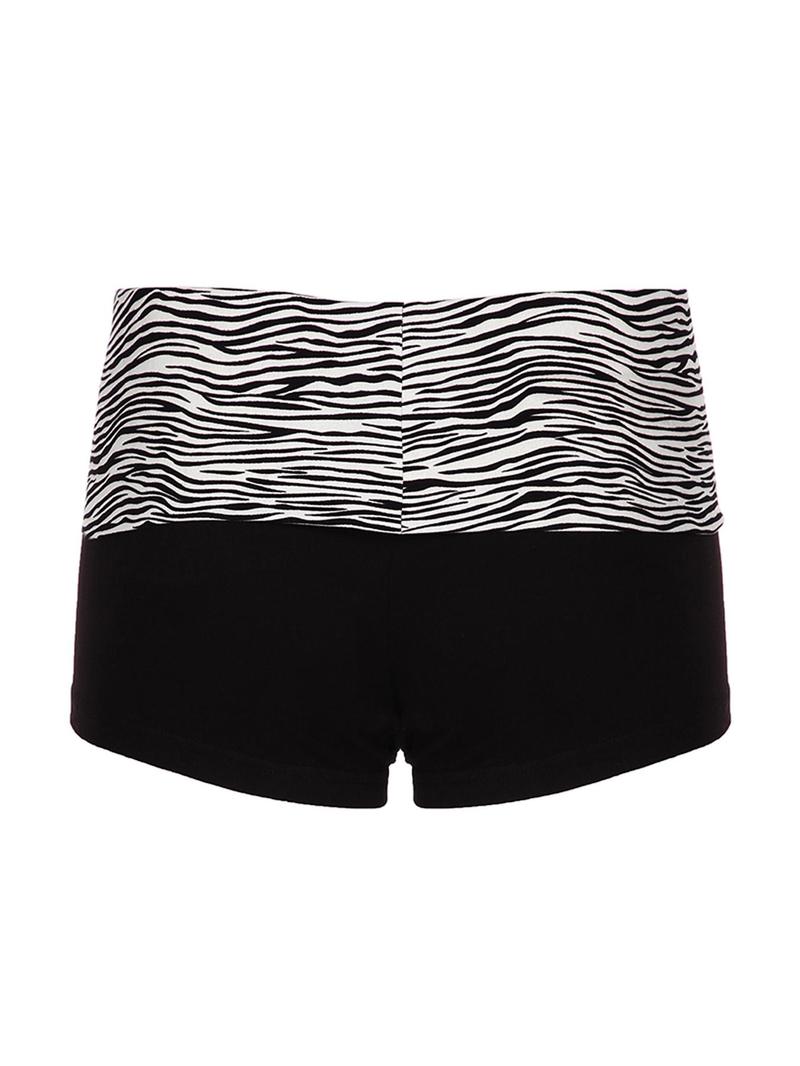 Women's Colorblock Zebra Stripe Print Shorts, Casual Comfy Skinny Shorts, Summer Outfits 2024, Ladies Bottoms