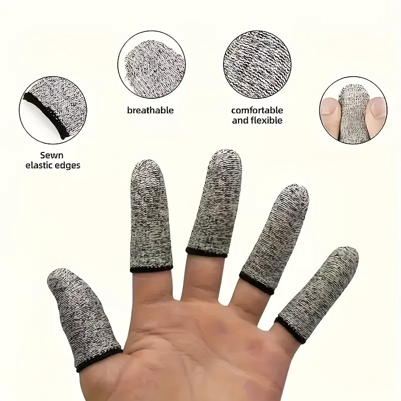 Reusable Finger Cuffs, Elastic Durable Material, Enhance Flexibility & Sensitivity, Ideal for Crafts, Sewing, Carving, Hot Glue Gun, Wax, Adhesive Activities