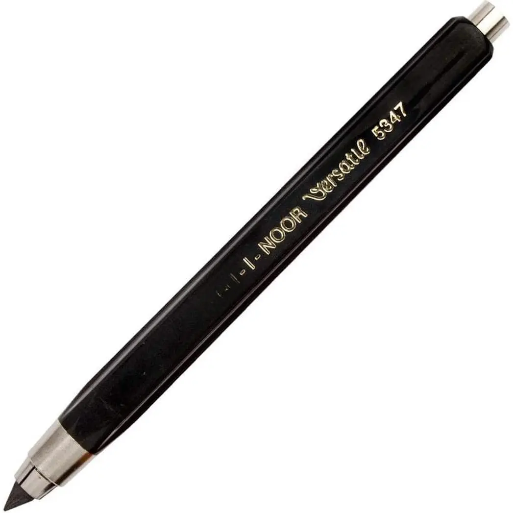 Mechanical Hardtmuth Lead Holder with 5.6mm x 120mm Lead, Black with Clip, 1 Each (5347PN1005KK)