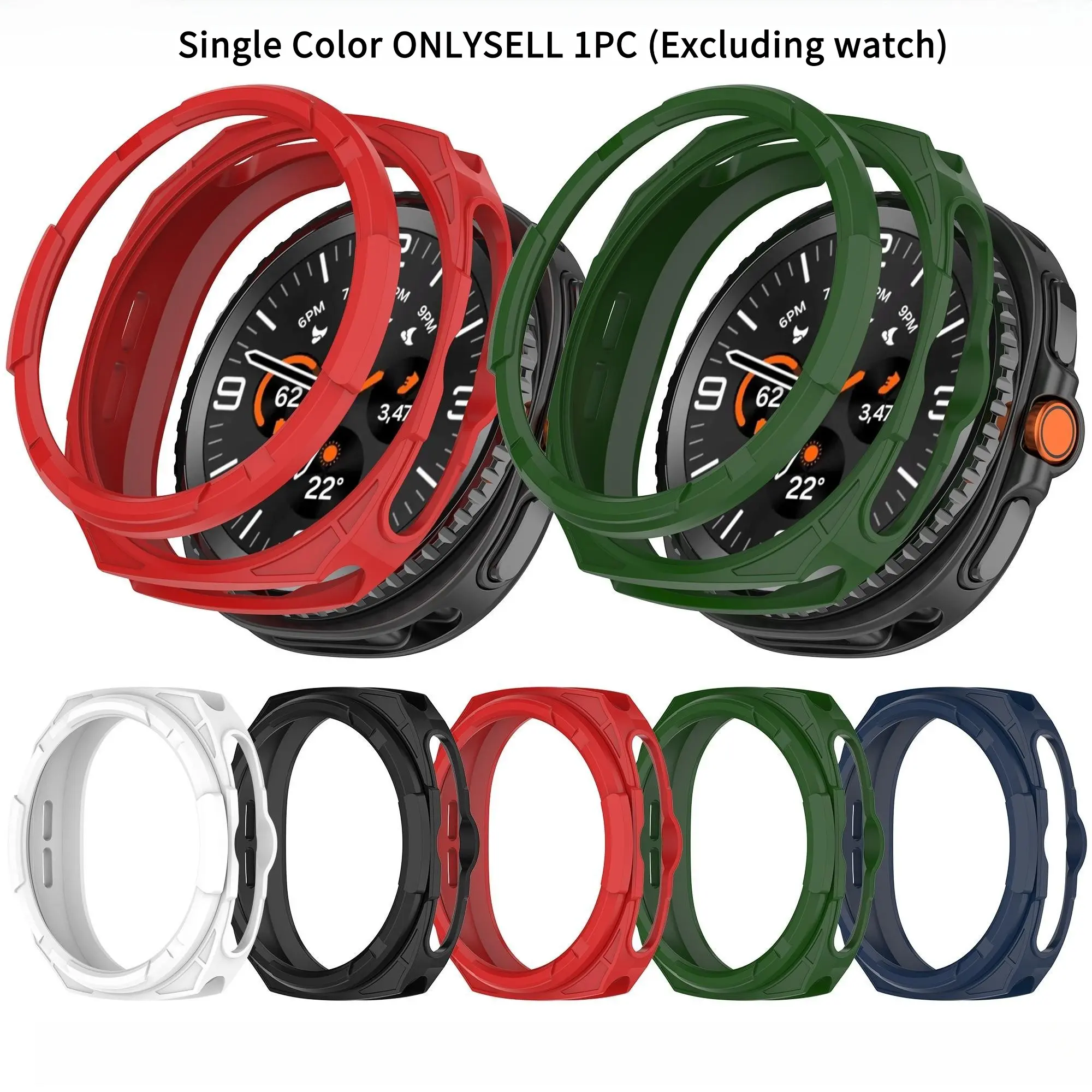 1 Piece Armor Hollow Durable Protective Ring+protective Case Set for Casual Sports and Business Use, Suitable for Samsung Galaxy Watch8 Classic/Galaxy Watch Ultra2 Smart Watch Protective Case Case Watch Accessories Watch Protector Smartwatch Accessories