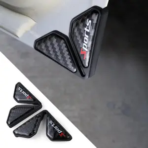 2 count  Door Corner Guards, Carbon Fiber Auto Front Door  Guards, Anti-  Door Corner Protector Sticker,   Accessories Decoration (Black )