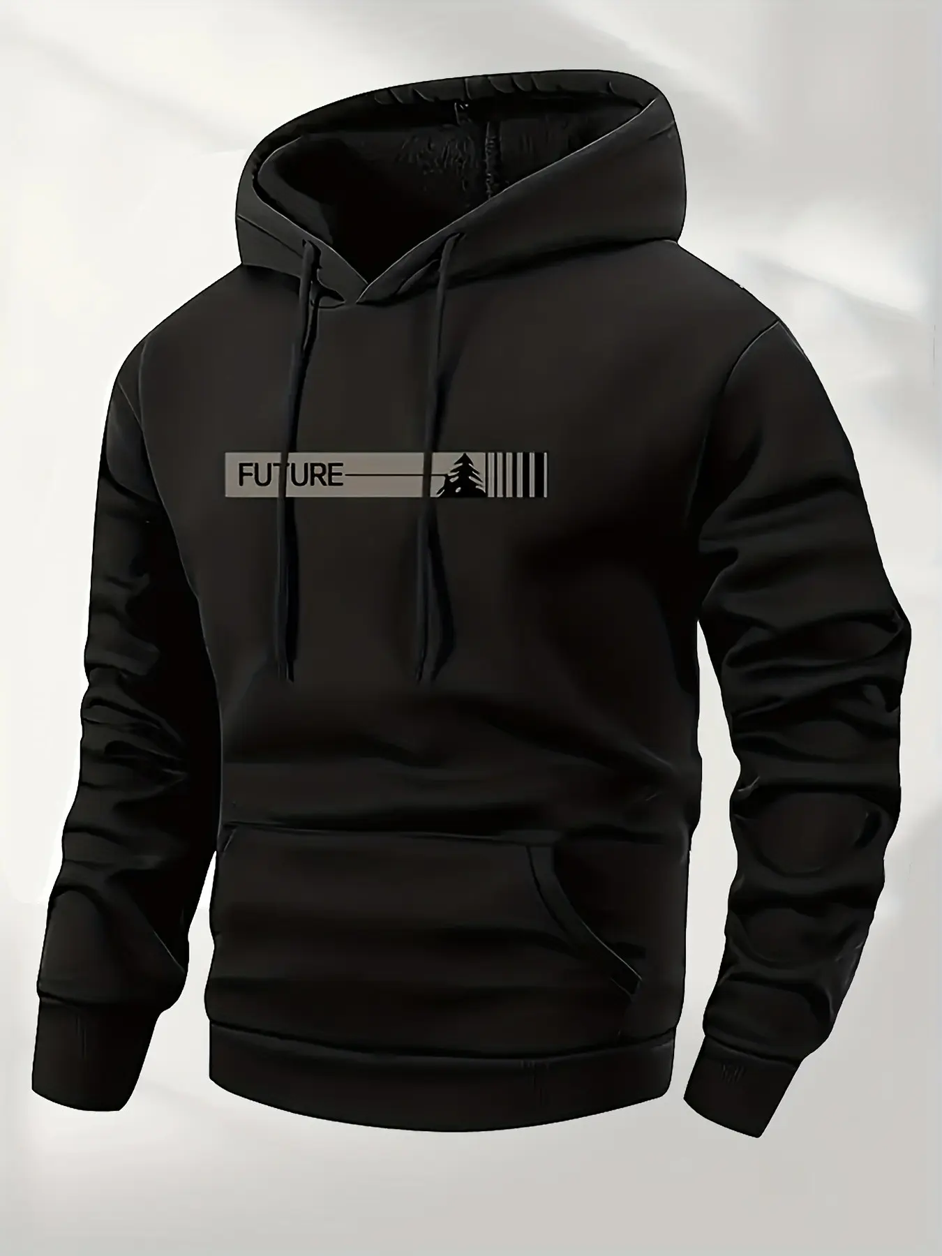 Men's Casual Hooded Sweatshirt, Geometric Pattern, Long Sleeve, Fall & Winter, Heavyweight Streetwear Sweatshirt, Loose Fit, Soft Polyester, Street Style, Concert, Gym, Halloween