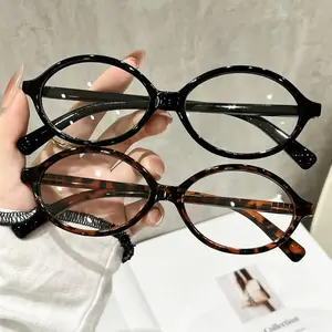 2 Pairs Oval Y2K Cute Style Unisex Flat Mirror Glasses, Suitable for Daily Life, Outdoor Activities, Street Photography