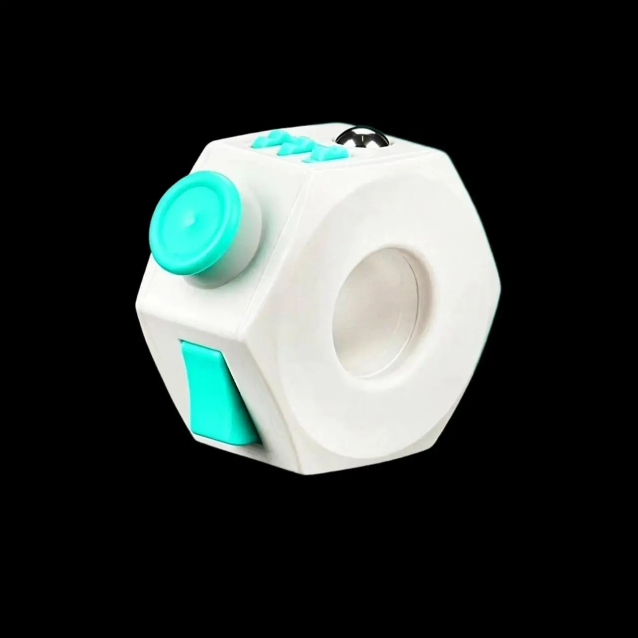 Stress Relief Fidget Ring, Multifunctional Six-Sided Puzzle Ring, Portable Anxiety Relief Sensory Toy, Ideal for Adults and Gifts