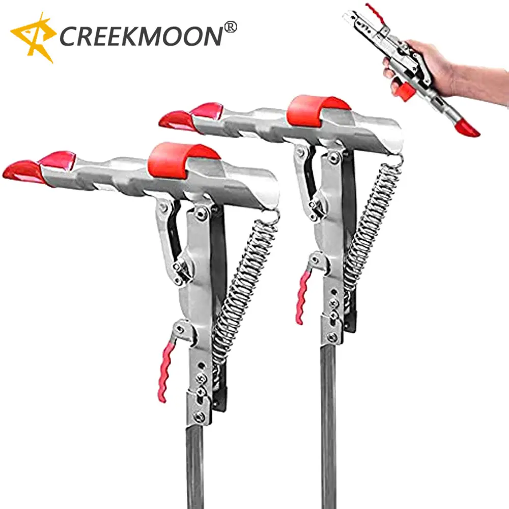 Fishing Rod Holder Smart Fish Catcher Pole Holders Automatic Spring Tip-Up Hook with Stainless Steel Ground Support Pole Rack Fishing Pole Holders For Ground