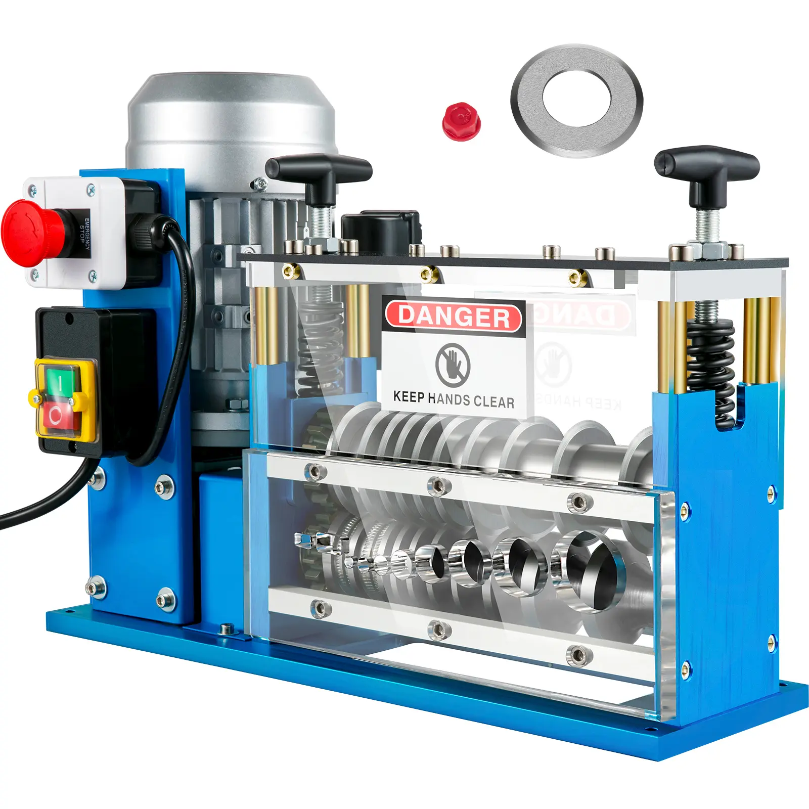 Electric Wire Stripping Machine for Home Improvement & Building Supplies - 110V, 60 Hz, 370W, Aluminum & Acrylic Construction, Strips Wires with Copper Core, 370W Power