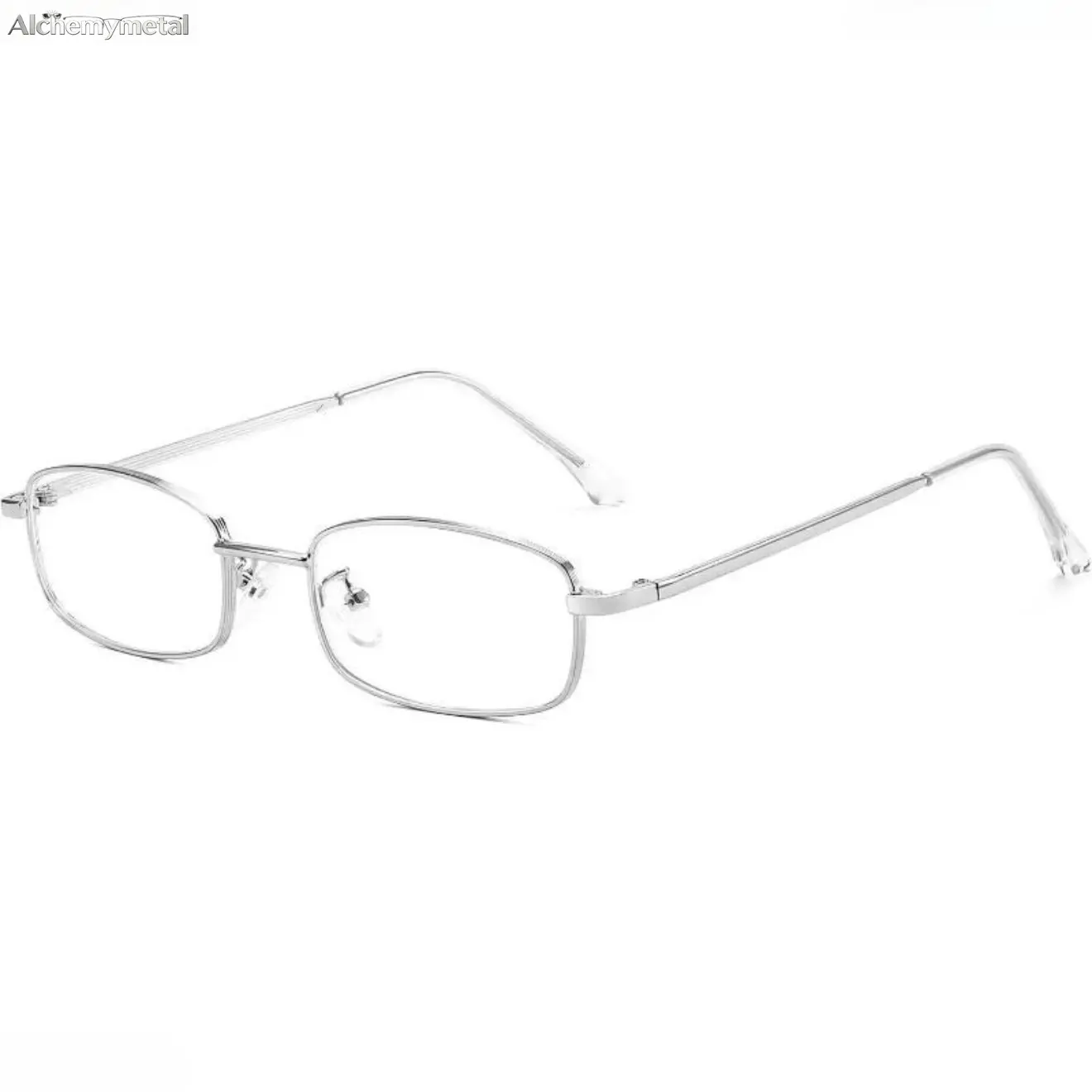 Women's Y2K Vintage Blue Light Glasses, Metal Rectangle Frame Fake Nerd Eyewear, Gold Silver Anti Eyestrain Computer Glasses for Daily Office plastic uv protective summer sport lightweight tr90 rectangular trendy square retro outdoor eye protection