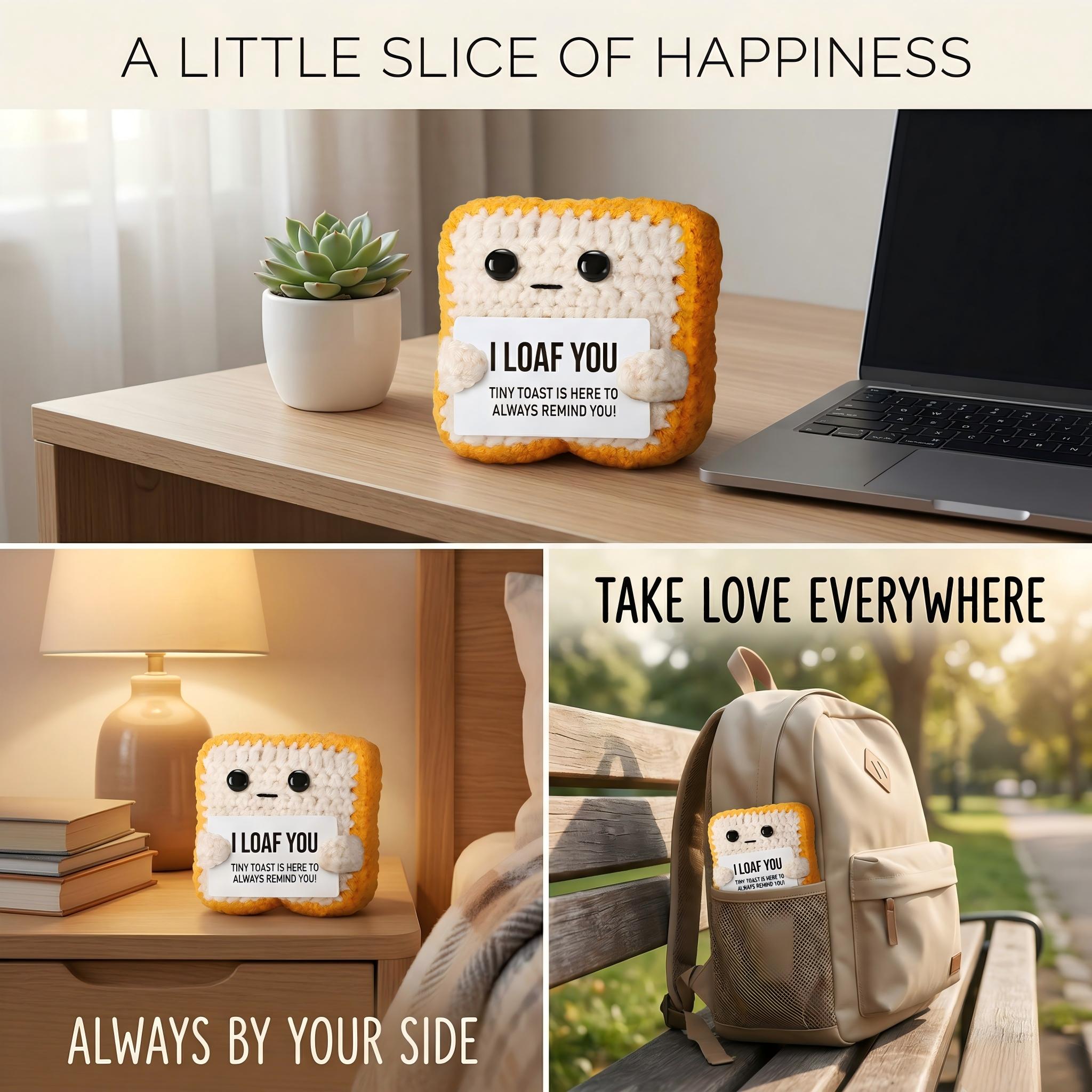 Adorable Handmade Knitted Amigurumi Doll Soft Squishy Stress Relief Companion Compact Portable Pocket Size Home Car Desk Decor Bag Charm Photography Prop Perfect Heartfelt Gift for Birthday Holiday Baby Kids Friends Couples Loved Ones