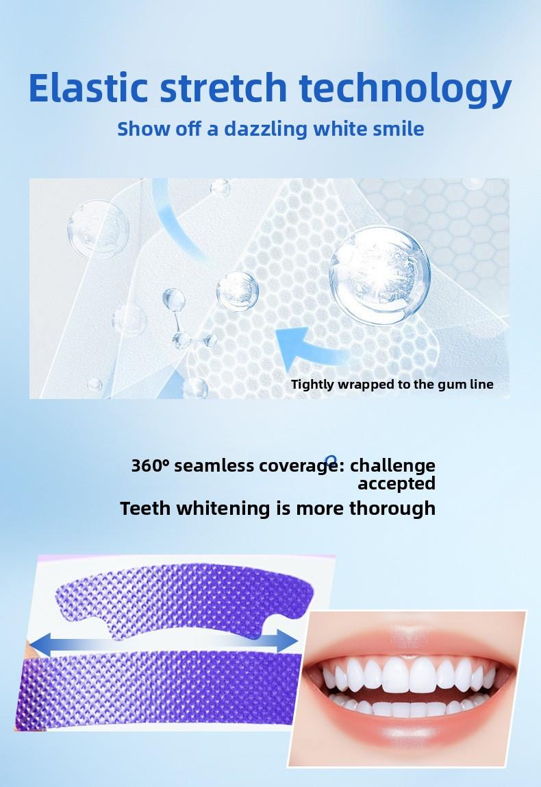New V34 Purple Whitening Dental Strips Focus on Teeth Whitening and Removing Stains and Plaque Purple Teeth Whitening Strips