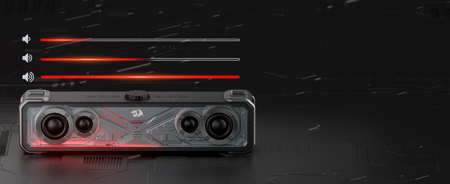 Redragon GS817 RGB Desktop Audio Soundbar, 2.0 Channel Stereo Speakers for Desktop w/Massive 30W Max Power, Touch-Control, Bluetooth 5.3 & 3.5mm AUX Inputs, Black Audio Smartphone Redragon GS817 RGB Desktop Audio Soundbar, 2.0 Channel Stereo Speakers for Desktop w/Massive 30W Max Power, Touch-Control, Bluetooth 5.3 & 3.5mm AUX Inputs, Black Audio Smartphone