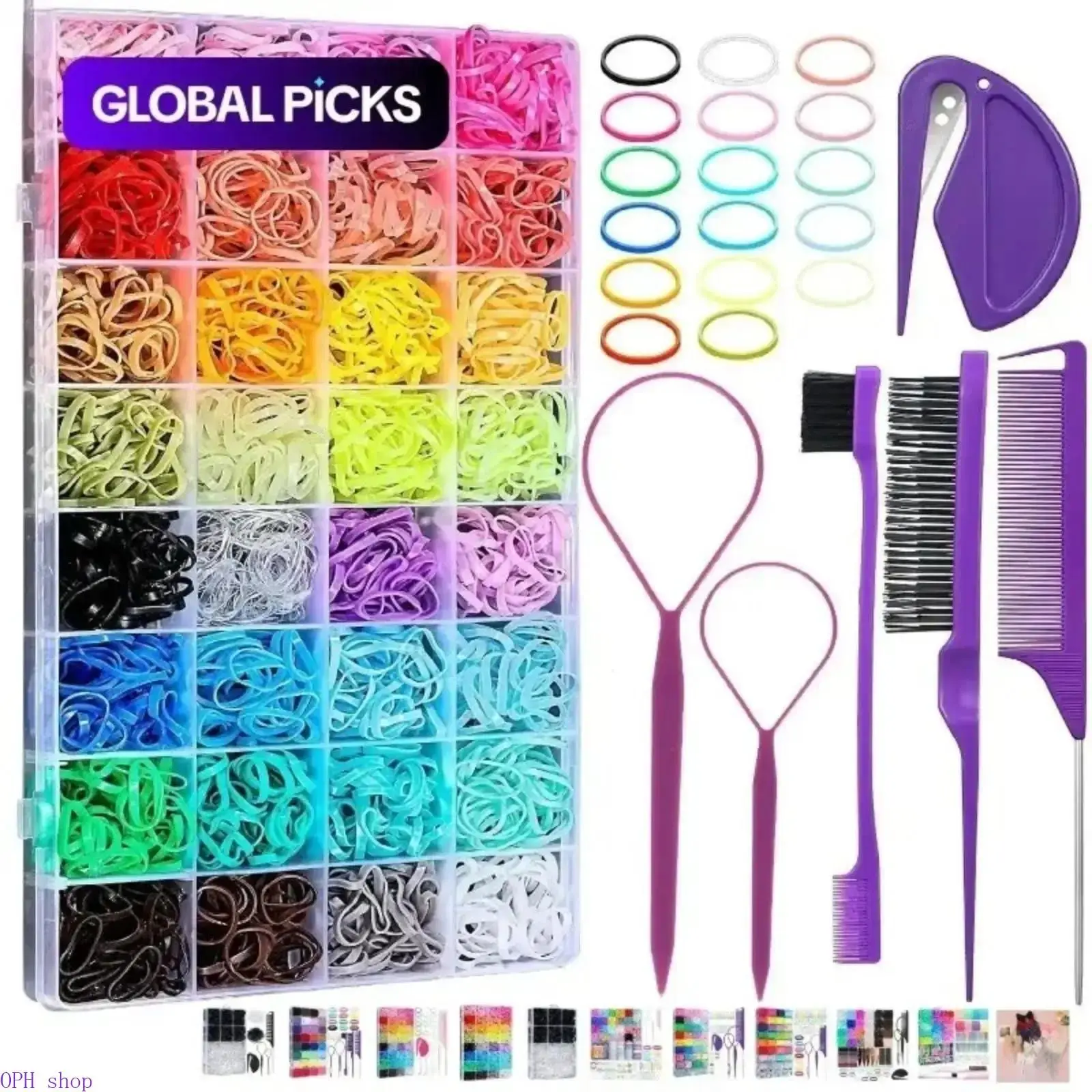 Multi Color Damage Free Soft Elastic Hair Ties Styling Tools Set Gentle Hair Accessories For Office Dating Casual Daily Hairstyling