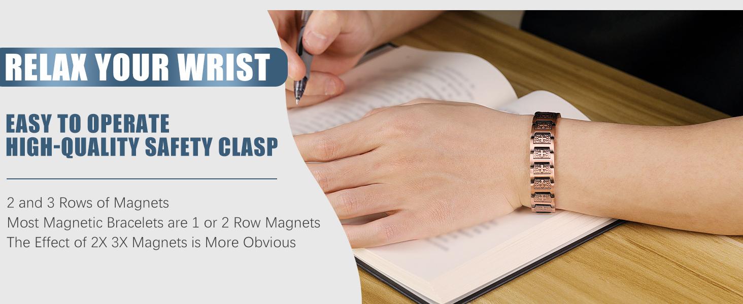 Jecanori Pure Copper Bracelet for Men, Magnetic Cross Bracelets for Men with 3500 Gauss Magnets, Mens Pure Copper Bracelet