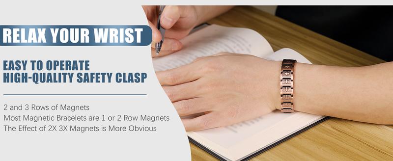 Jecanori Pure Copper Bracelet for Men, Magnetic Cross Bracelets for Men with 3500 Gauss Magnets, Mens Pure Copper Bracelet