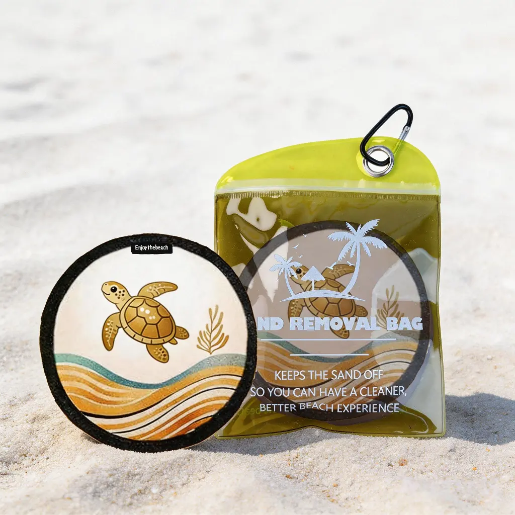 Sand Removal Towel Bag - Quick Clean Beach Towel Accessory, Efficient Sand Bag for Outdoor Use, Essential Beach Gear
