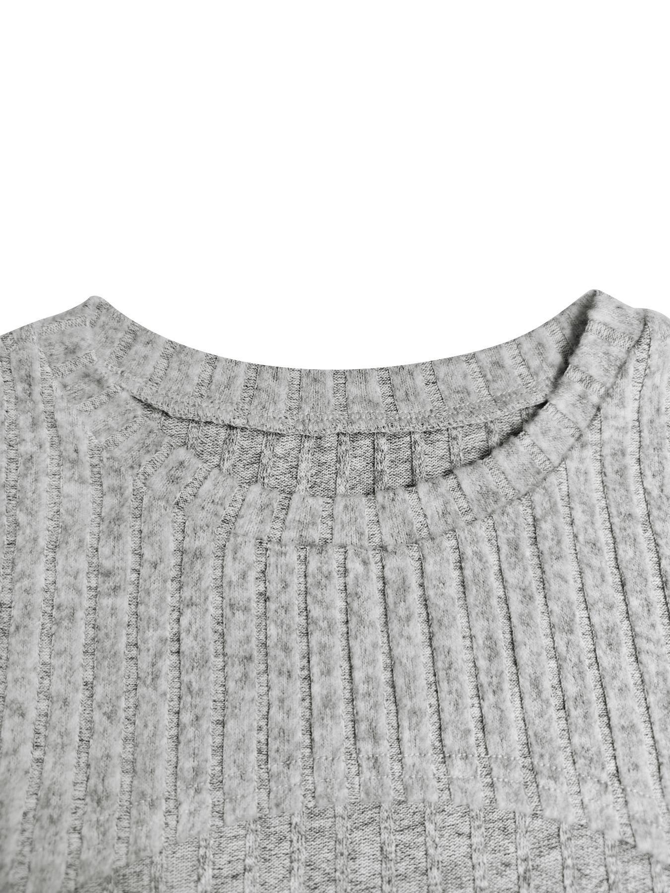 Women's Solid Ribbed Crop Top & Romper Set, Casual Basic Fashion Minimalist Cozy Top & Romper for Daily Outdoor Wear, Ladies Clothes for All Seasons, Fitted