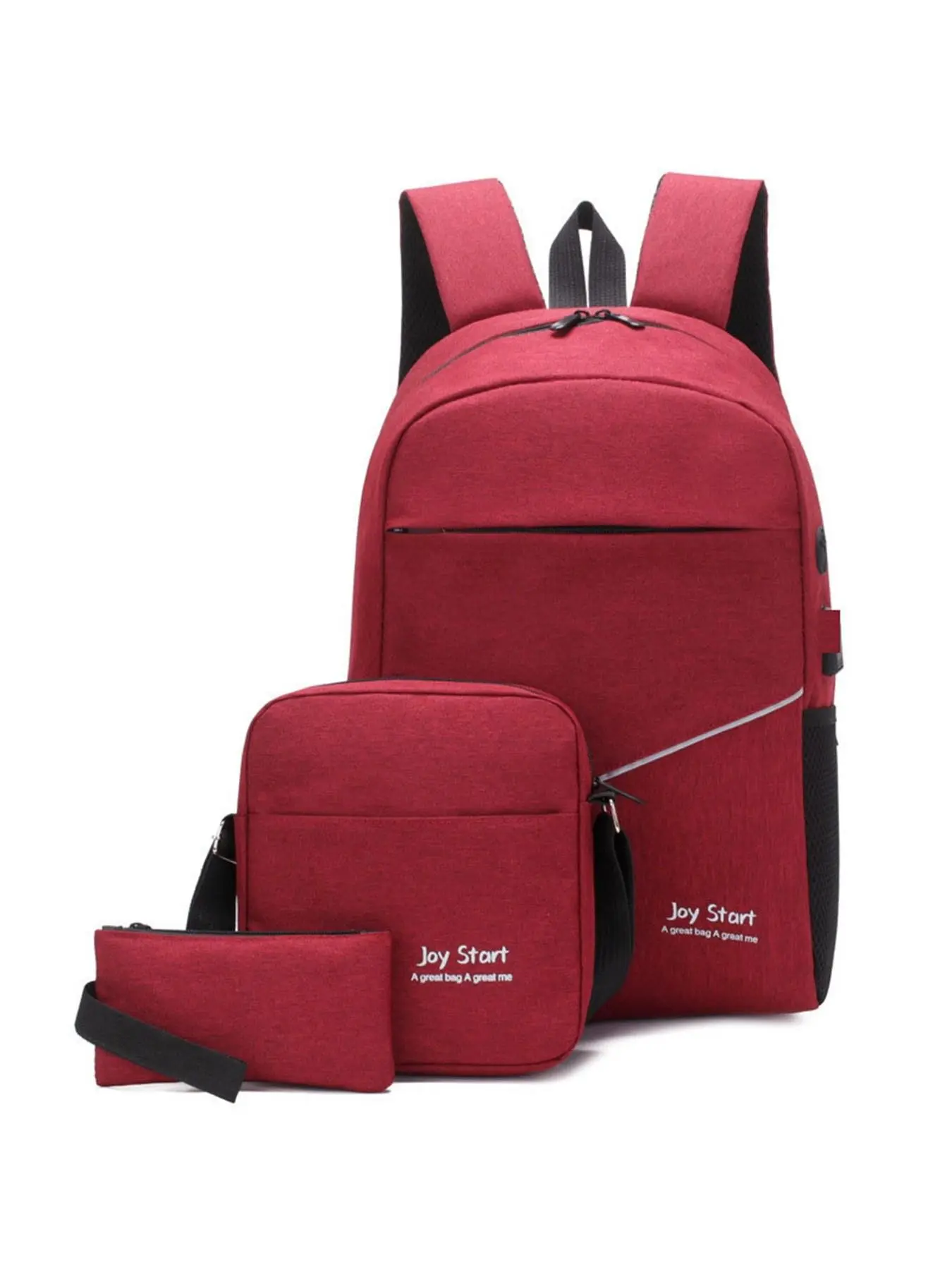 3pcs Unisex Backpack Set, Laptop Shoulder Bag, Crossbody Bag, Small Pouch, Travel, School, Office, University, 15.6 Inch Compatible, for Christmas