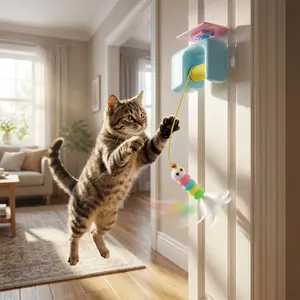 Automatic Cat Toy – Door Hanging Interactive Ball for Self Play & Energy Release