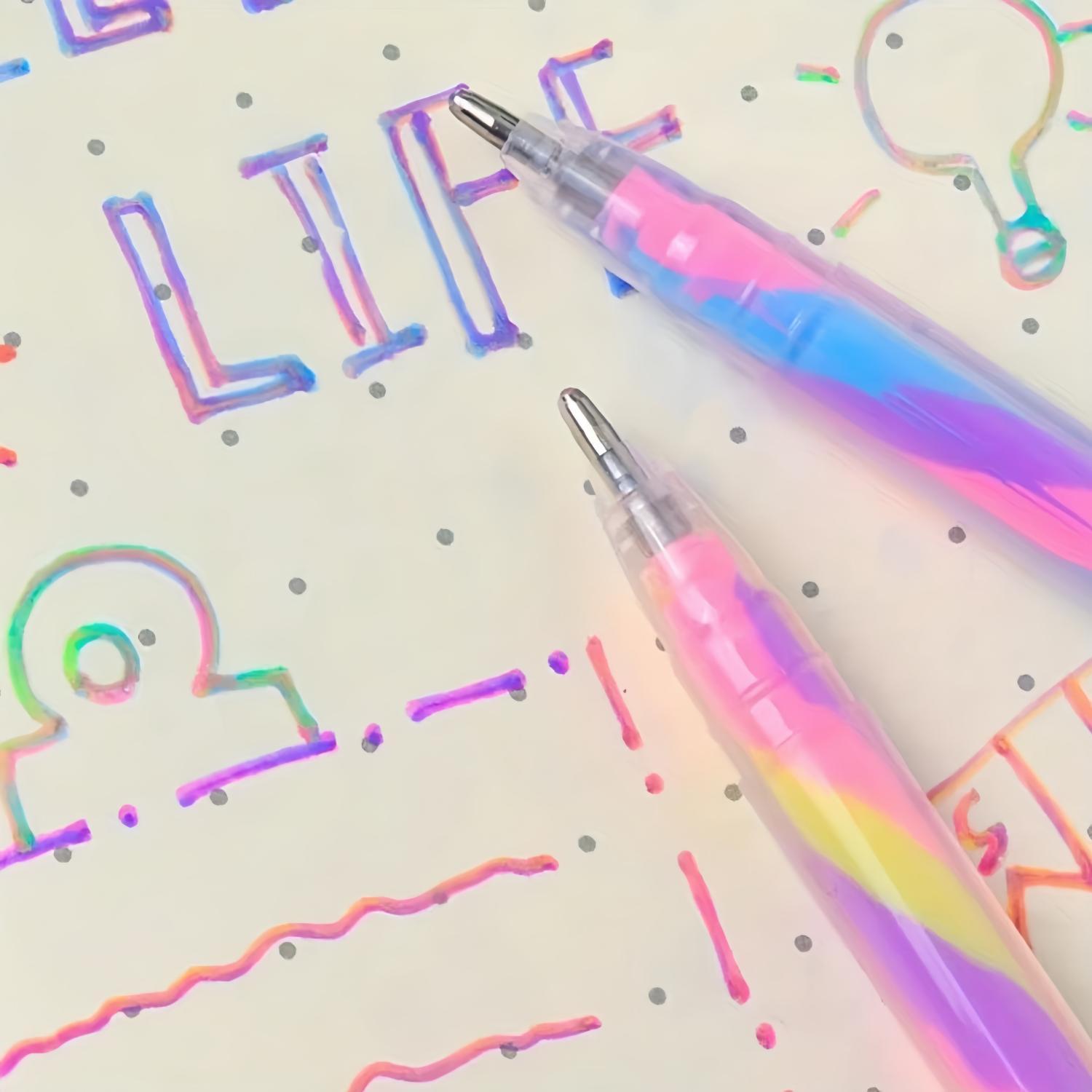 Color Changing Gel Pen Set, 6/18pcs Glitter Pen Set for Coloring Books Drawing Doodling Scrapbooking Notes, Artist Illustrating Pen, Art Craft Supplies, Coloring Materials Set