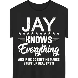 Men'S Jay Knows Everything Graphic Tee - Lightweight Casual Crew Neck Short Sleeve Shirt Featuring Jay Knows Everything Design, Perfect for Everyday Wear And Easy to Wash, Plus Size