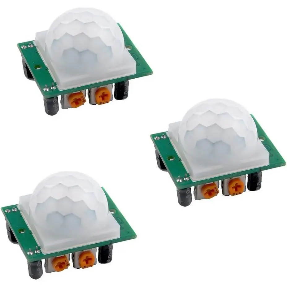 HC-SR501 PIR Motion Sensor Detector -  Motion Sensor 4.8-20V DC Wide , 0.5s-200s Adjustable Delay,  Trigger Modes for  , Energy Efficiency & IoT Devices (Pack of 3 count)