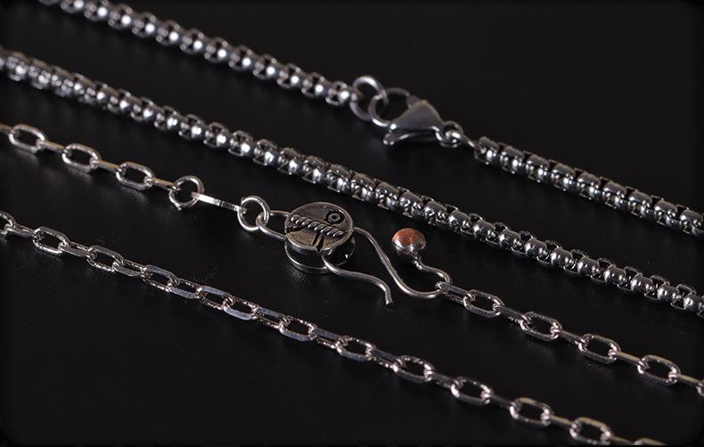 Dark Style Clown Doll Pendant Necklace Vintage Distressed Copper Punk Trendy Toy Edgy Streetwear Unisex Dark Aesthetic Accessory D-019 60cm Box Chain