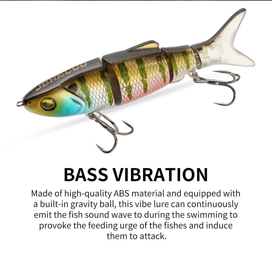 New cross-border model 9cm/12g sinking multi-section artificial fish bait for bass, snakehead, blackfish, military fish, multi-section minnow