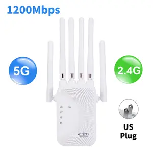 1200/300Mbps Wifi Repeater Amplifier 2.4G 5G Network Expander Range Extender WiFi Signal Booster Wireless Wi-Fi Router