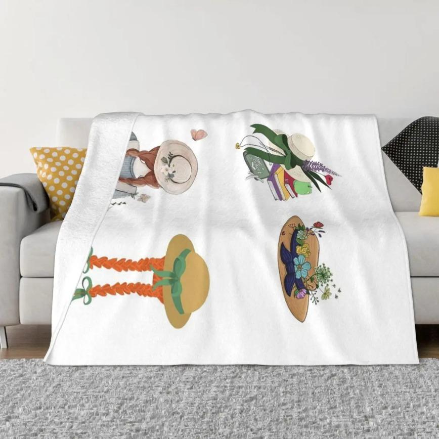 Anne Of Green Gables Flannel Blanket Ultra Soft Cozy Warm Bedroom Living Room Couch Sofa Picnic Travel Throw Cover Decor Decorative Throw Perfect Birthday Gift Christmas Gift for Classic Literature Fans Adults Viral Trending Rustic Aesthetic Style Anne Of Green Gables Flannel Blanket Ultra Soft Cozy Warm Bedroom Living Room Couch Sofa Picnic Travel Throw Cover Decor Decorative Throw Perfect Birthday Gift Christmas Gift for Classic Literature Fans Adults Viral Trending Rustic Aesthetic Style
