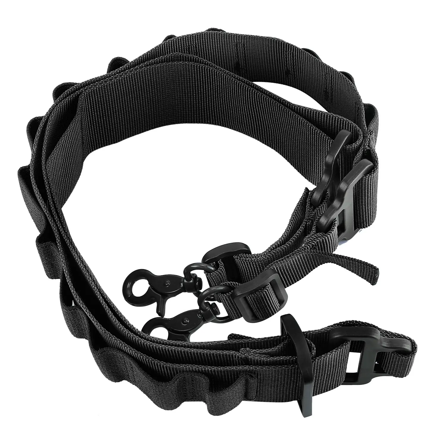 Adjustable Shotgun Sling with Shell Holder, 2-Point Shoulder Strap for Rifle & Shotgun Accessories