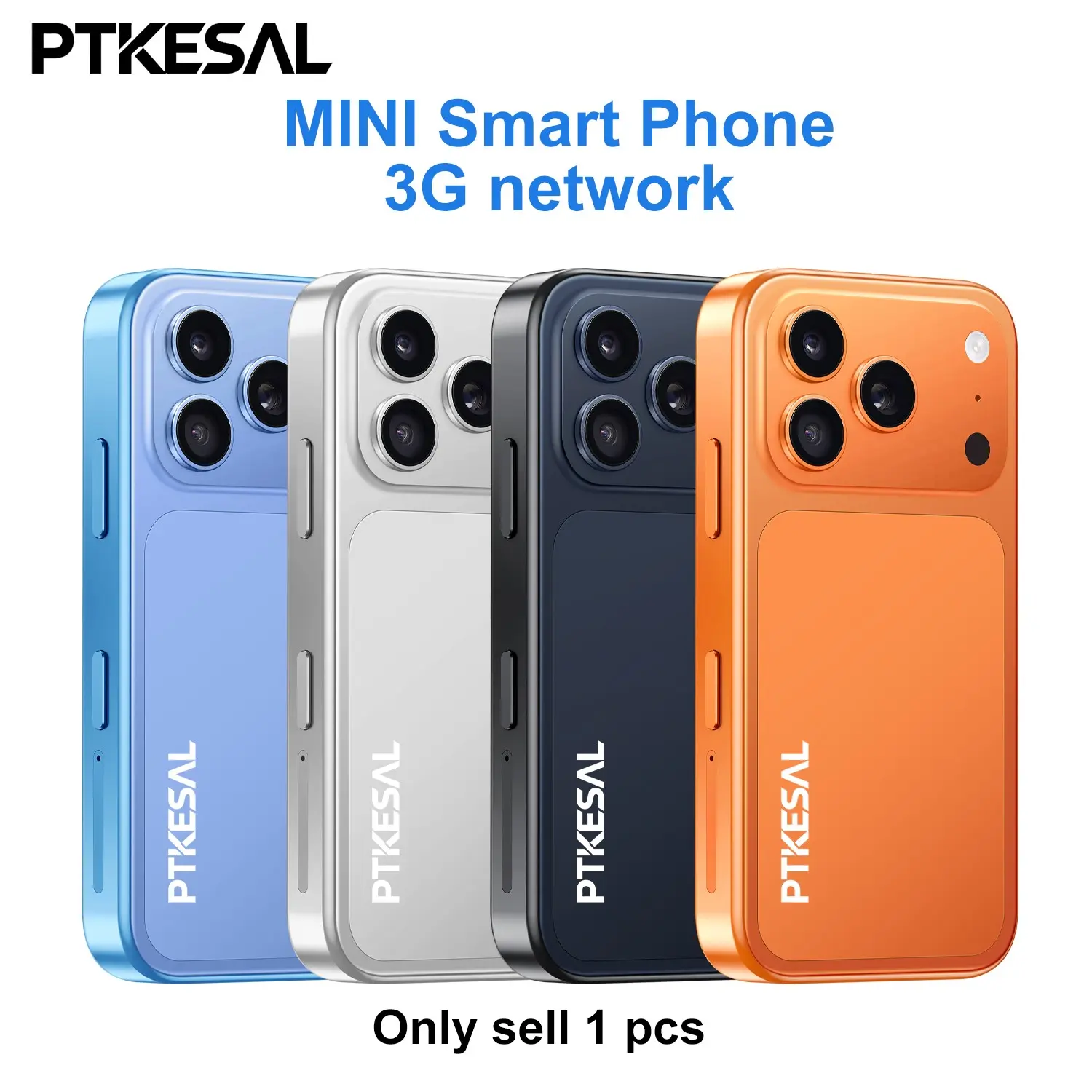 Ptkesal Xs17 Pro Smart Mini Phone, 2gb RAM + 16GB Storage, 3.75-Inch HD Screen, Dual Sim, Quad Core, 2500mah Battery, Android Mobile Phone