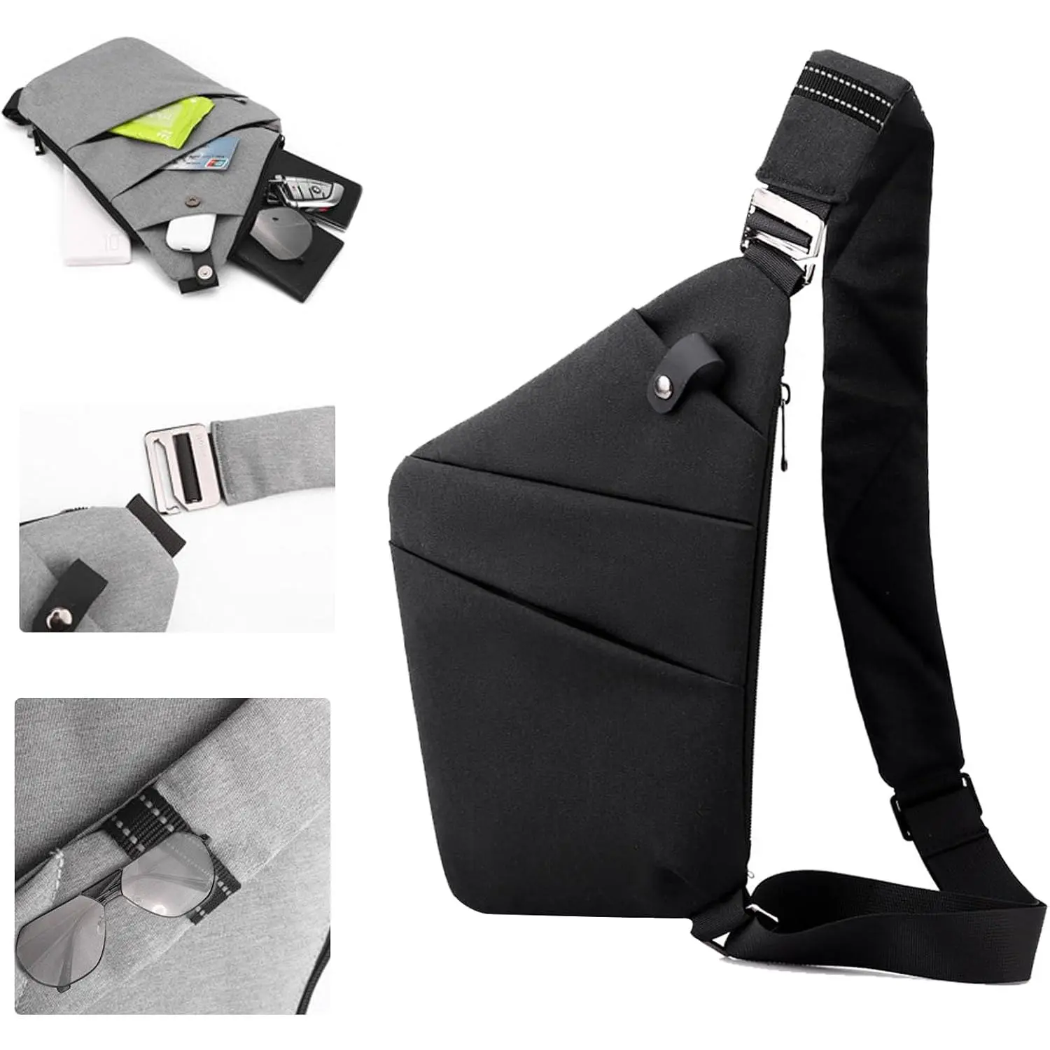 Crossbody Travel Bags for Women, Anti Theft Proof Safe Slim Sling Travel Purses, Personal Flex Shoulder Bag for Men WomenGift.
