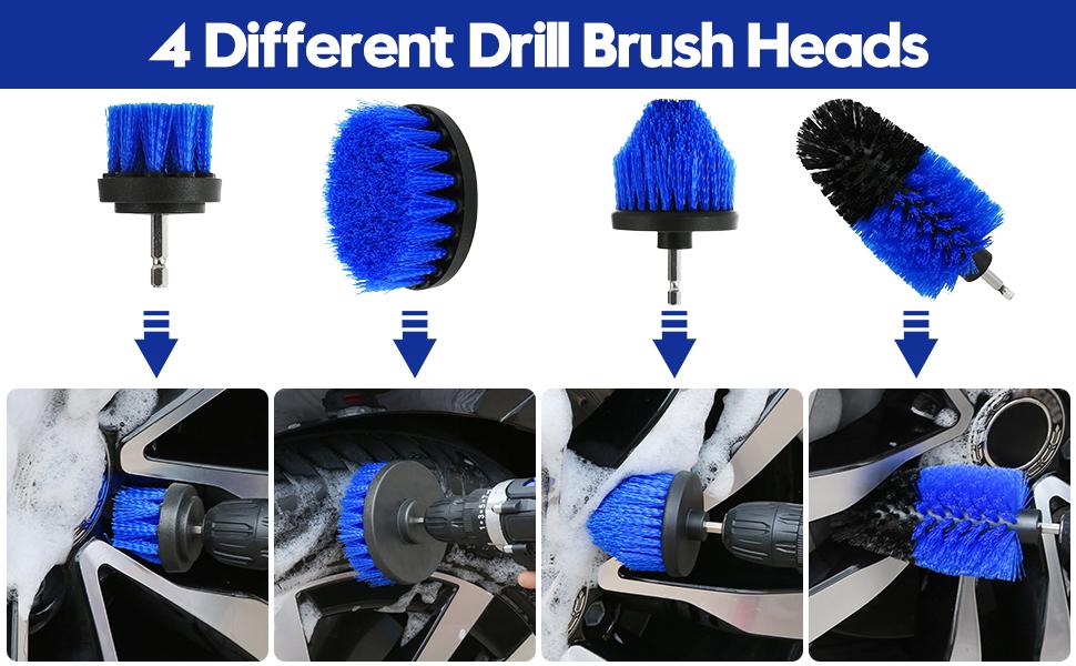 AGS 45Pcs Car Detailing Kit, Car Detailing Brush Set, Car Wash Cleaning Kit, Car Detailing Brushes, Professional Car Care Kit for Interior Exterior Wheels, Blue