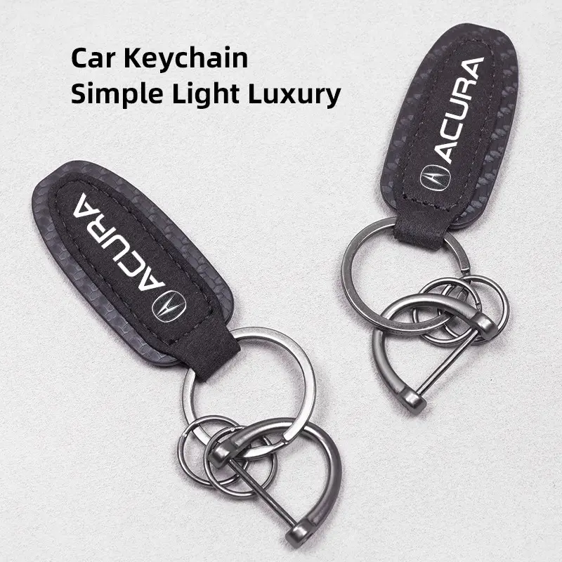 Metal Leather Car Keychain Car Key Ring For Acura ADX RDX ZDX Integra NSX MDX TLX CDX ILX RLX TL RL