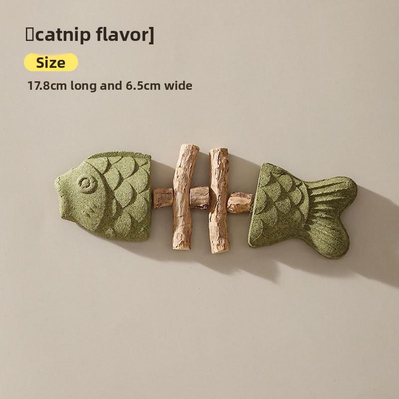 Silvervine & Catnip Fish Toy for Cats - Realistic Plush Kicker with Dental Cleaning Texture - Chewable & Huggable Pet Toy - Stress Relief & Active Play